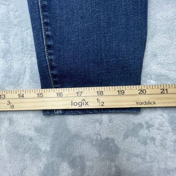 🌼Spanx Jeans Women's Size L Blue Slimming Stretch Dark Wash Denim High Rise🌼🌼 - Picture 12 of 16